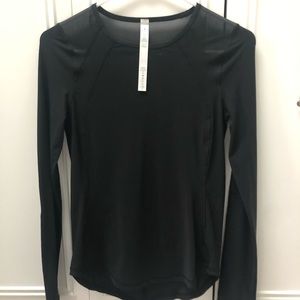 Lululemon long sleeve open back top with mesh
